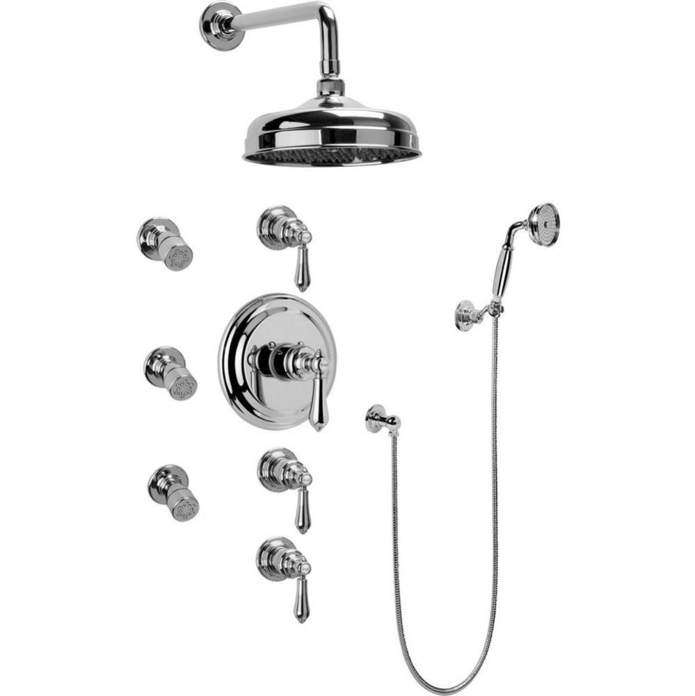 Adley Thermostatic Set w/Body Sprays & Handshower (Rough & Trim)