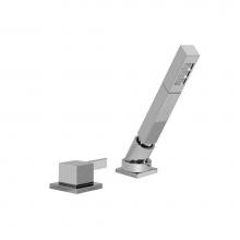 Graff G-6255-LM39B-PC - Qubic Tre Deck-Mounted Handshower & Diverter Set
