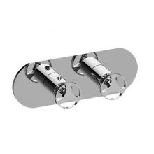 Graff G-8047H-C19E0-PC/OX-T - M-Series Round 2-Hole Trim Plate with Harley Handles (Horizontal Installation)