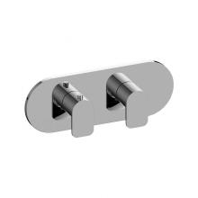 Graff G-8047H-LM42E0-PC-T - Sento Round M-Series Valve Trim with Two Handles (Horizontal Orientation)