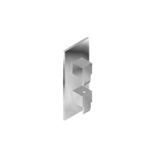 Graff G-8048-LM38E0-PC-T - M-Series Square Thermostatic 2-Hole Trim Plate w/Qubic Handle (Trim Only)