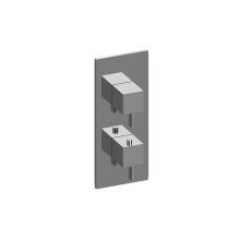 Graff G-8048-LM39E0-PC-T - M-Series Square Thermostatic 2-Hole Trim Plate w/Qubic Tre Handle (Trim Only)