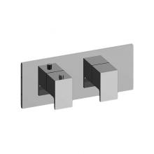 Graff G-8048H-LM31E0-PC-T - Solar Square M-Series Valve Trim with Two Handles (Horizontal Orientation)