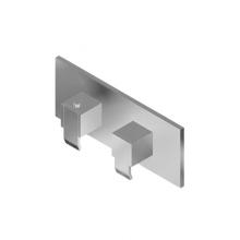 Graff G-8048H-LM38E0-PC-T - M-Series Square Thermostatic 2-Hole Trim Plate w/Qubic Handle (Horizontal Installation)