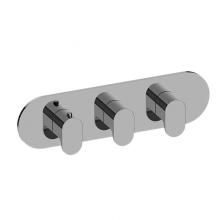 Graff G-8056H-LM44E0-PC-T - Ametis Round M-Series Valve Trim with Three Handles (Horizontal Orientation)