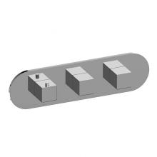 Graff G-8056H-SH0-PC-T - Incanto Round M-Series Valve Trim with Three Handles (Horizontal Orientation)
