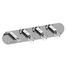 Graff G-8058H-LM57C19-PC-T - M-Series Round 4-Hole Trim Plate with Harley Handles (Horizontal Installation)