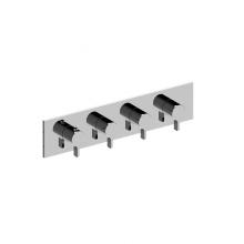 Graff G-8059H-LM46E0-PC-T - Terra Square M-Series Valve Trim with Four Handles (Horizontal Orientation)