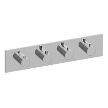 Graff G-8059H-RH0-PC-T - M.E. Square M-Series Valve Trim with Four Handles (Horizontal Orientation)