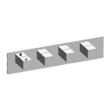 Graff G-8059H-SH0-PC-T - Incanto Square M-Series Valve Trim with Four Handles (Horizontal Orientation)