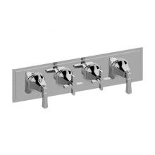 Graff G-8079H-2L2C-PC-T - Finezza UNO M-Series Valve Trim with Four Handles (Horizontal Orientation)