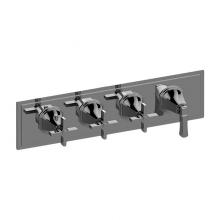 Graff G-8079H-3C1L-PC-T - Finezza UNO M-Series Valve Trim with Four Handles (Horizontal Orientation)