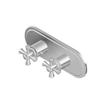 Graff G-8086H-C3E0-PC-T - M-Series Transitional 2-Hole Trim Plate w/Cross Handles (Horizontal Installation)