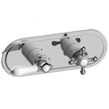 Graff G-8086H-LC1C2-PC-T - Adley Traditional M-Series Valve Trim with Two Handles (Horizontal Orientation)