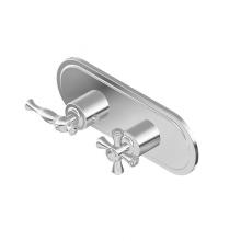 Graff G-8086H-LM22C3-PC-T - M-Series Transitional 2-Hole Trim Plate w/Cross Handles (Horizontal Installation)