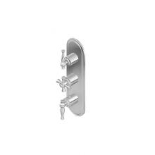 Graff G-8087-ALM22C3-PC-T - M-Series Transitional 3-Hole Trim Plate w/Cross Handles (Vertical Installation)