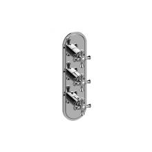 Graff G-8087-C3E0-PC-T - M-Series Transitional 3-Hole Trim Plate w/Cross Handles (Vertical Installation)