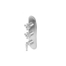 Graff G-8087-LM22C3-PC-T - M-Series Transitional 3-Hole Trim Plate w/Cross Handles (Vertical Installation)