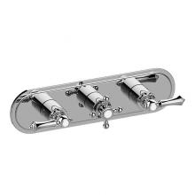 Graff G-8087H-ALM15C2-PC-T - Adley Traditional M-Series Valve Trim with Three Handles (Horizontal Orientation)