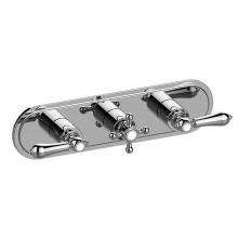 Graff G-8087H-ALM34C2-PC-T - Adley Traditional M-Series Valve Trim with Three Handles (Horizontal Orientation)
