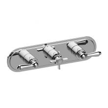 Graff G-8087H-ALM48C16-PC-T - Camden Traditional M-Series Valve Trim with Three Handles (Horizontal Orientation)