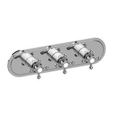 Graff G-8087H-C2E0-PC-T - Adley Traditional M-Series Valve Trim with Three Handles (Horizontal Orientation)