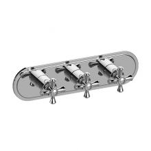 Graff G-8087H-C3E0-PC-T - M-Series Transitional 3-Hole Trim Plate w/Cross Handles (Horizontal Installation)