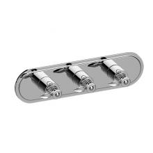 Graff G-8087H-LM14E0-PC-T - Topaz Traditional M-Series Valve Trim with Three Handles (Horizontal Orientation)