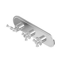 Graff G-8087H-LM22C3-PC-T - M-Series Transitional 3-Hole Trim Plate w/Cross Handles (Horizontal Installation)