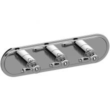 Graff G-8087H-LM63E0-PC-T - Topaz Traditional M-Series Valve Trim with Three Handles (Horizontal Orientation)