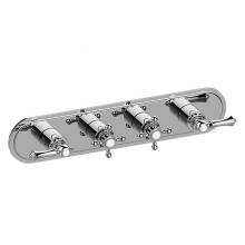 Graff G-8088H-ALM15C2-PC-T - Adley Traditional M-Series Valve Trim with Four Handles (Horizontal Orientation)