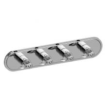 Graff G-8088H-LM14E0-PC-T - Topaz Traditional M-Series Valve Trim with Four Handles (Horizontal Orientation)