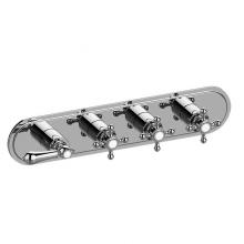 Graff G-8088H-LM34C2-PC-T - Adley Traditional M-Series Valve Trim with Four Handles (Horizontal Orientation)