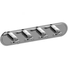 Graff G-8088H-LM63E0-PC-T - Topaz Traditional M-Series Valve Trim with Four Handles (Horizontal Orientation)
