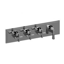 Graff G-8179H-3C1L-PC-T - Finezza DUE Finezza DUE, Vignola M-Series Valve Trim with Four Handles (Horizontal Orientation)