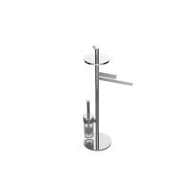 Graff G-9155-PC - Sento Free Standing Tissue Holder, Toilet Brush Holder & Towel Bar