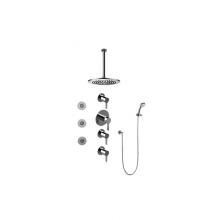 Graff GB1.131A-LM46S-PC - Contemporary Round Thermostatic Set w/Body Sprays & Handshower