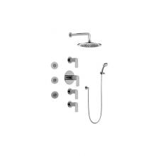 Graff GB1.132A-LM42S-PC-T - Contemporary Square Thermostatic Set w/Body Sprays & Handshower ( Trim Only)
