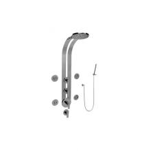 Graff GD1.120A-LM42S-PC-T - Round Thermostatic Ski Shower Set w/Body Sprays & Handspray (Trim Only)