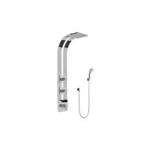 Graff GE2.030A-LM38S-PC-T - Square Thermostatic Ski Shower Set w/Handshowers (Rough & Trim)