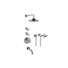 Graff GT3.N22SH-C18E0-PC/BK - M-Series Thermostatic Shower System - Tub and Shower with Handshower (Rough & Trim)