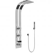 Graff GE2.020A-LM38S-PC - Square Thermostatic Ski Shower Set w/Handshowers (Trim & Rough)