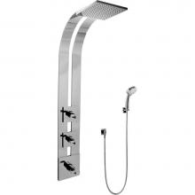 Graff GE2.030A-C9S-PC - Square Thermostatic Ski Shower Set w/Handshowers (Rough & Trim)