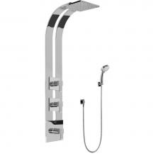 Graff GE2.030A-LM38S-PC - Square Thermostatic Ski Shower Set w/Handshowers (Rough & Trim)