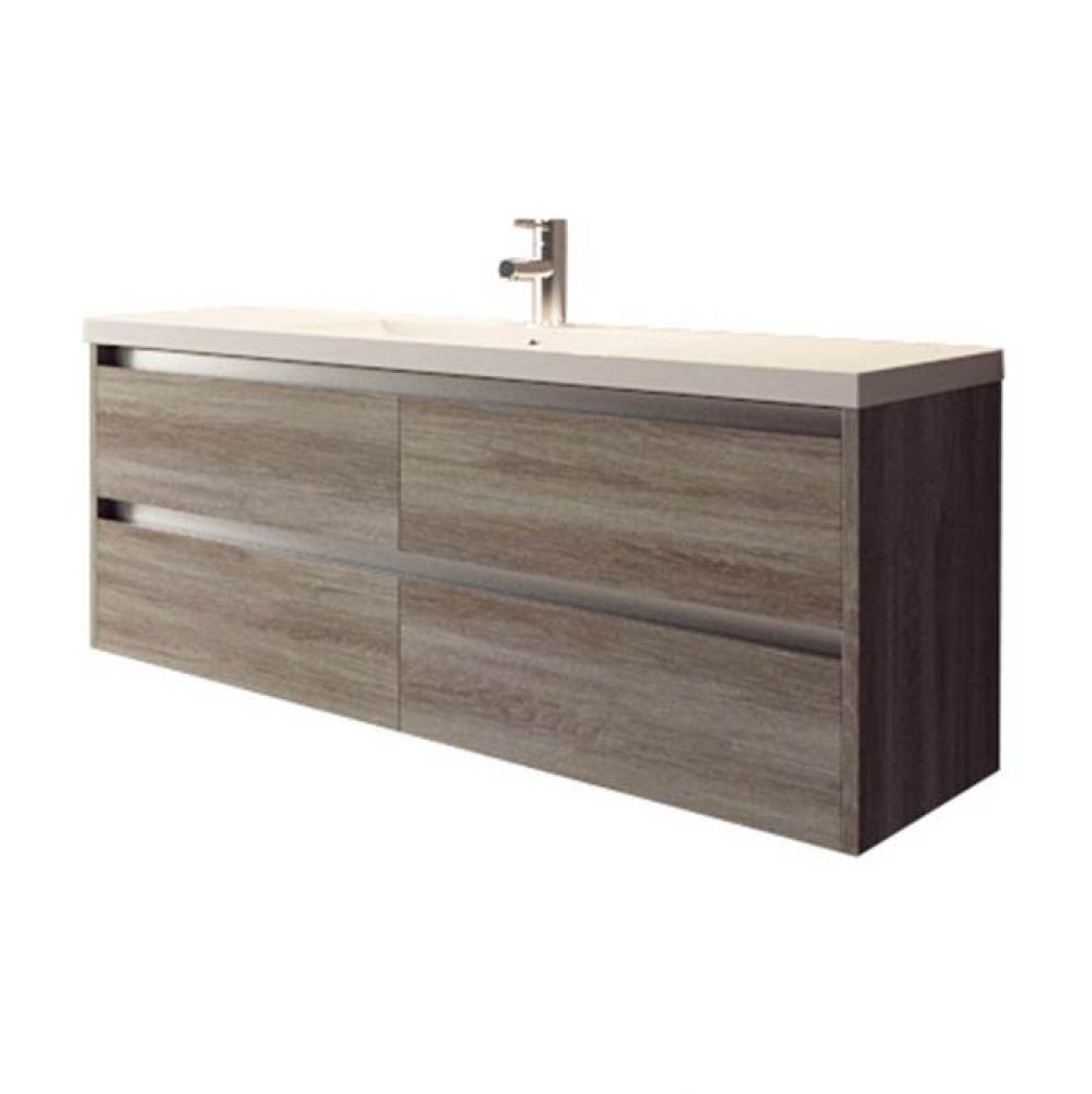 Solo wall-mount single-sink set