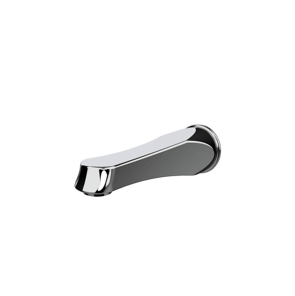 Wall mounted bath spout. Brushed