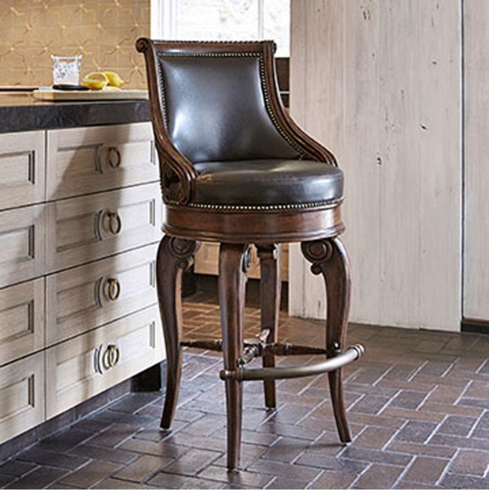 Tatum Swivel Barstool - Dark