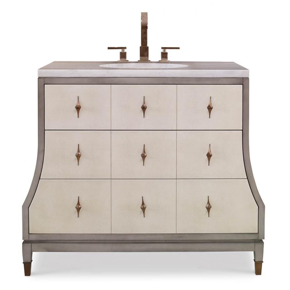 Tapered Sink Chest - Ash Grey / Linen