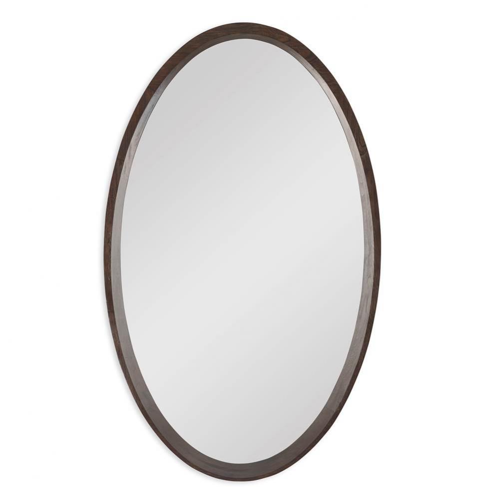Oval Orbit Mirror - Walnut