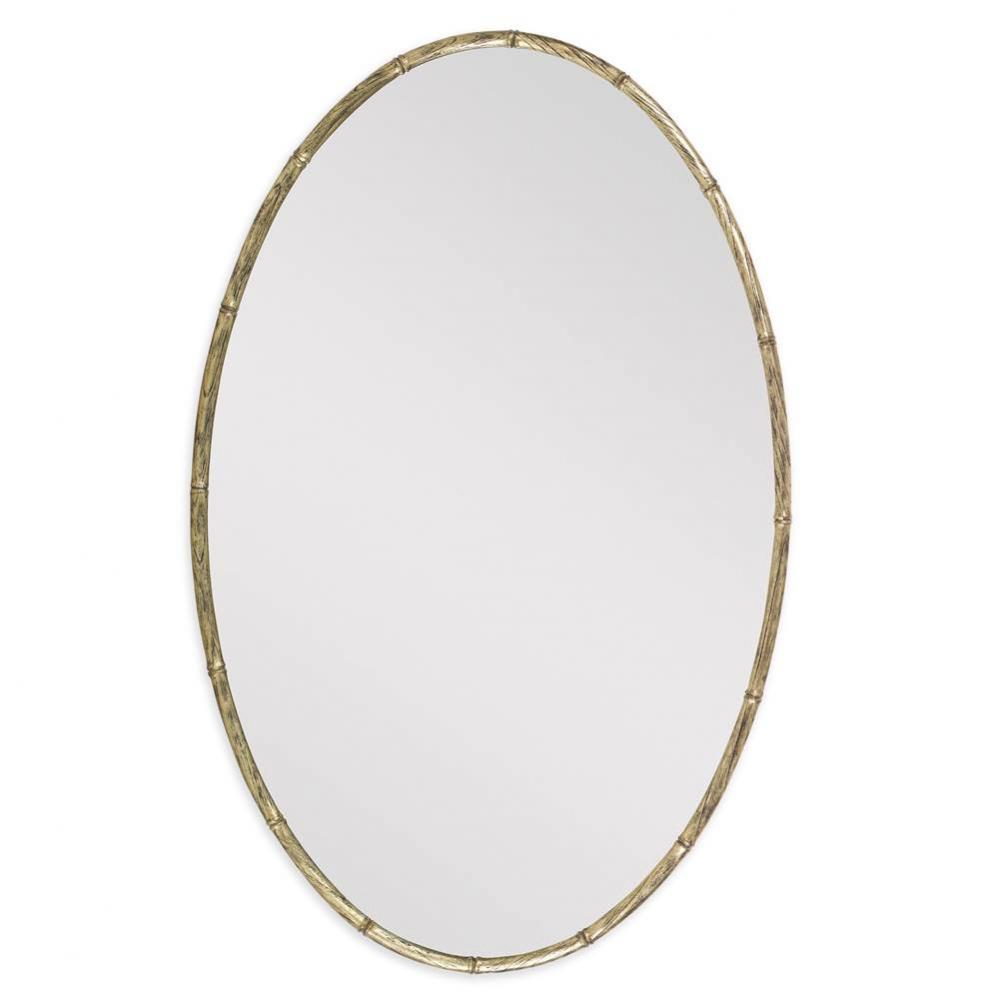 Bamboo Oval Mirror